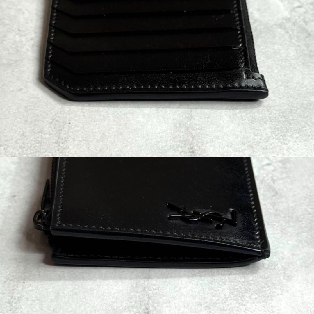 未使用】サンローランパリ ラウンドジップ コインケース 小銭入れ 二つ折り財布 サンローラン(