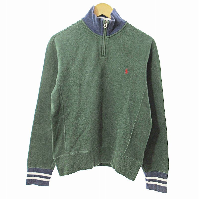 ▪️ポロラルフローレン　ハーフジップ　トレーナー　長袖　ロゴ刺繍　ナチュラル ポロ バイ ラルフローレン Polo by Ralph Lauren ハーフジップ