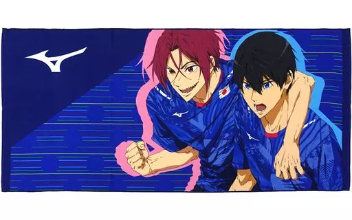 中古】雑貨 七瀬遙＆松岡凛(応援) マイクロファイバータオル 「劇場版