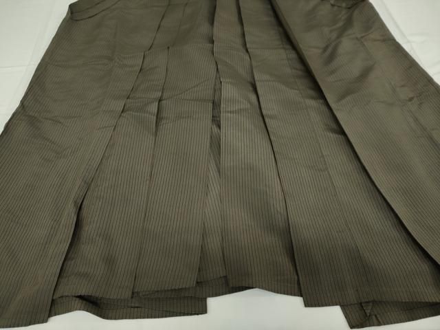 平和屋着物●男性 馬乗り袴 縞 正絹 DAAW5292ud