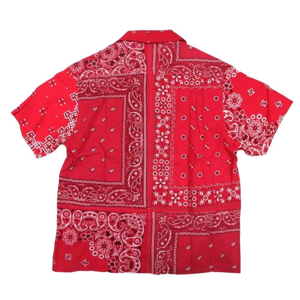 22ss Children of the discordance チルドレンオブザディスコーダンス ヴィンテージバンダナ パッチワークシャツ 1 赤 メンズ 古着