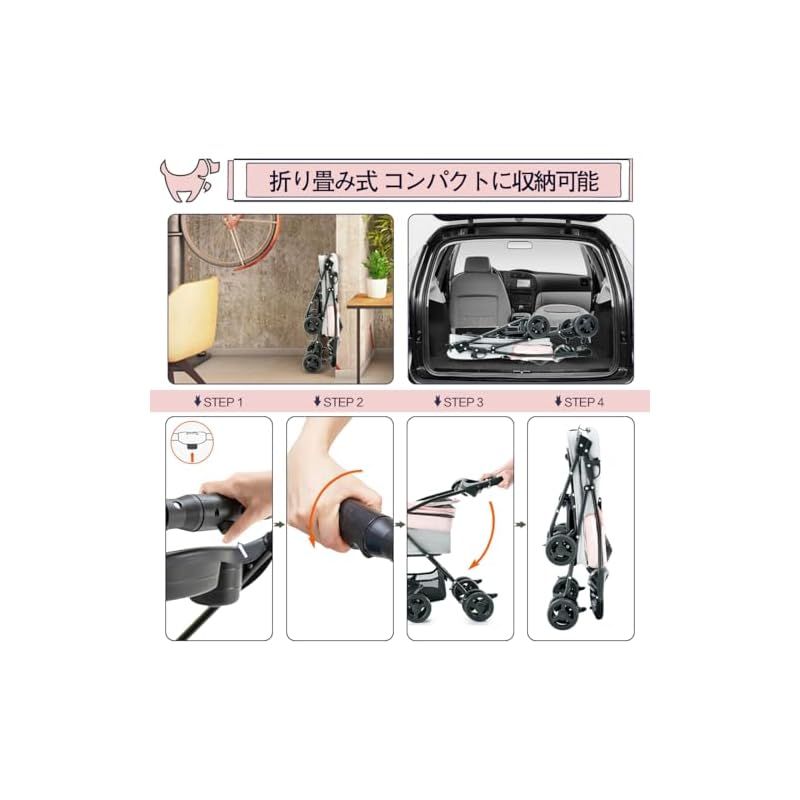 耐荷重15KG ペット用ベビーカー