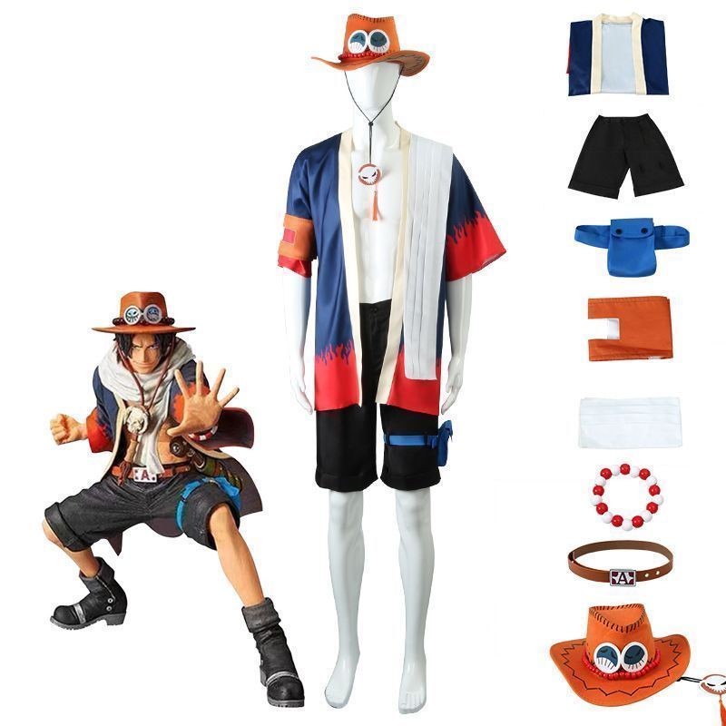 ONE PIECE ポートガス・D・エース コスプレ ワンピース Portgas・D・ Ace コスプレ衣装 ワノ国 Cosplay 和服 演出服 変装 仮装 日常服 アニメ 祭り 学園祭 文化祭 漫遊展 ハロウィン クリスマス コスチ