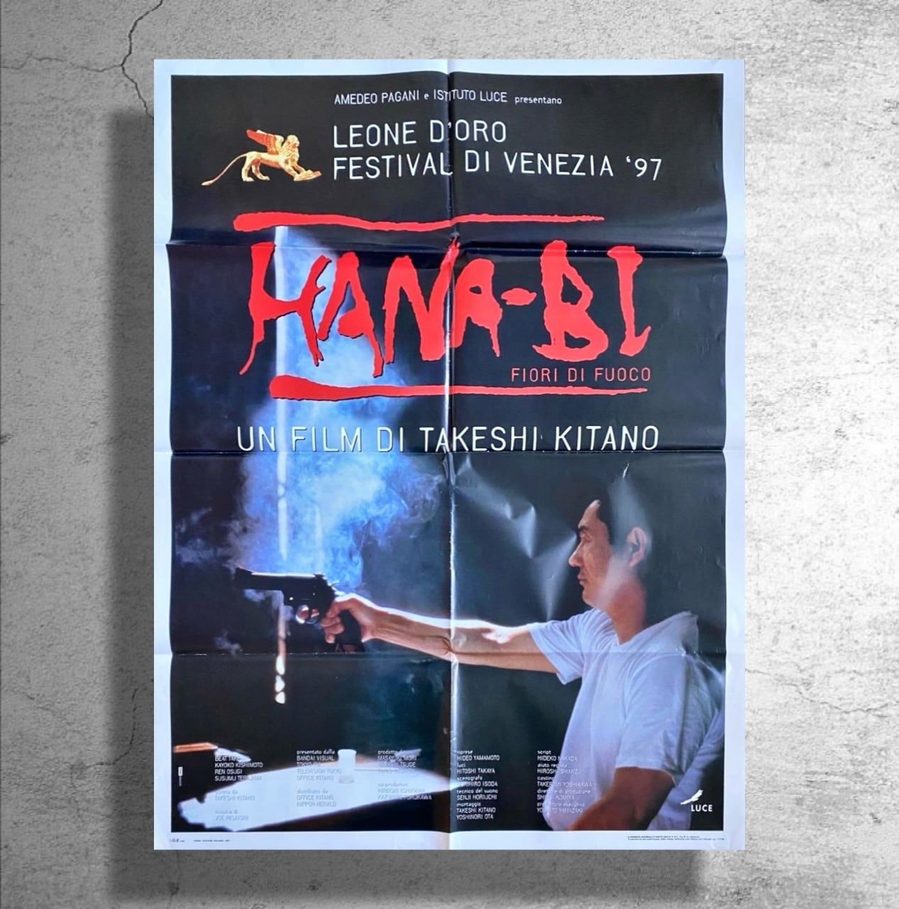 北野武監督映画『HANA-BI』1998年イタリア上映時の告知ポスター 北野武