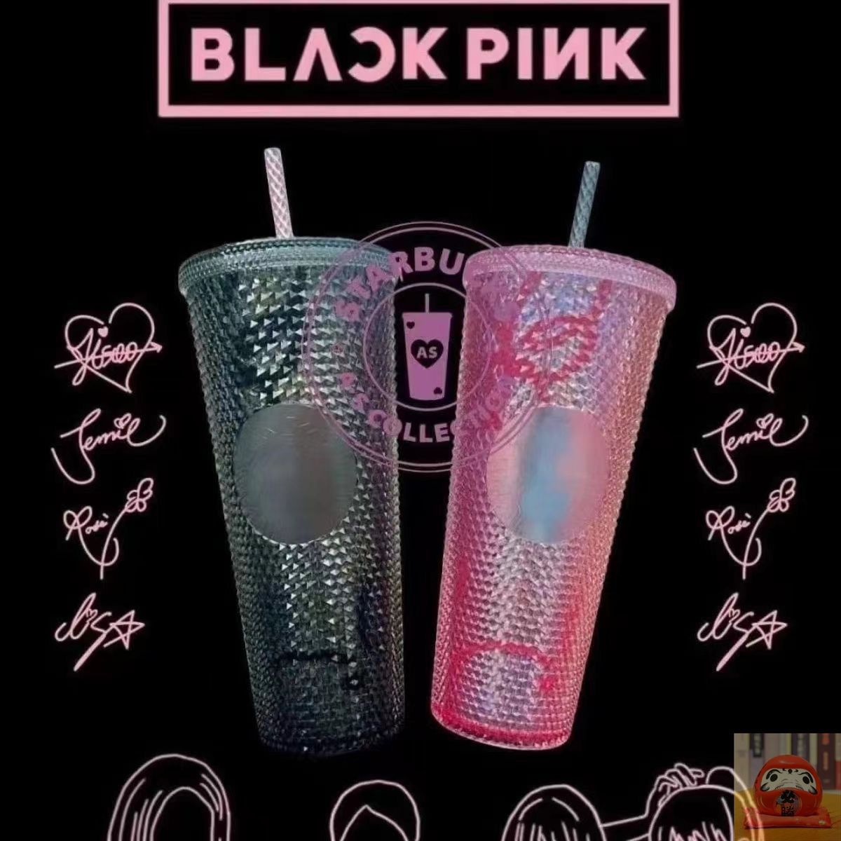 新品未使用】日本未発売 ブラック ピンク BLACKPINK Starbucks