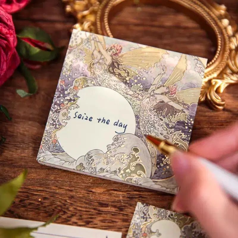 ほっこりする 妖精の祈り 金箔 メモ用紙 メモ用紙