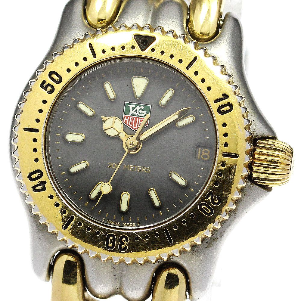 【稼働品】TAG HEUER/ S95 208M　 デイト クォーツ 腕時計 TAG HEUER】タグホイヤー セル デイト S95.208M クォーツ