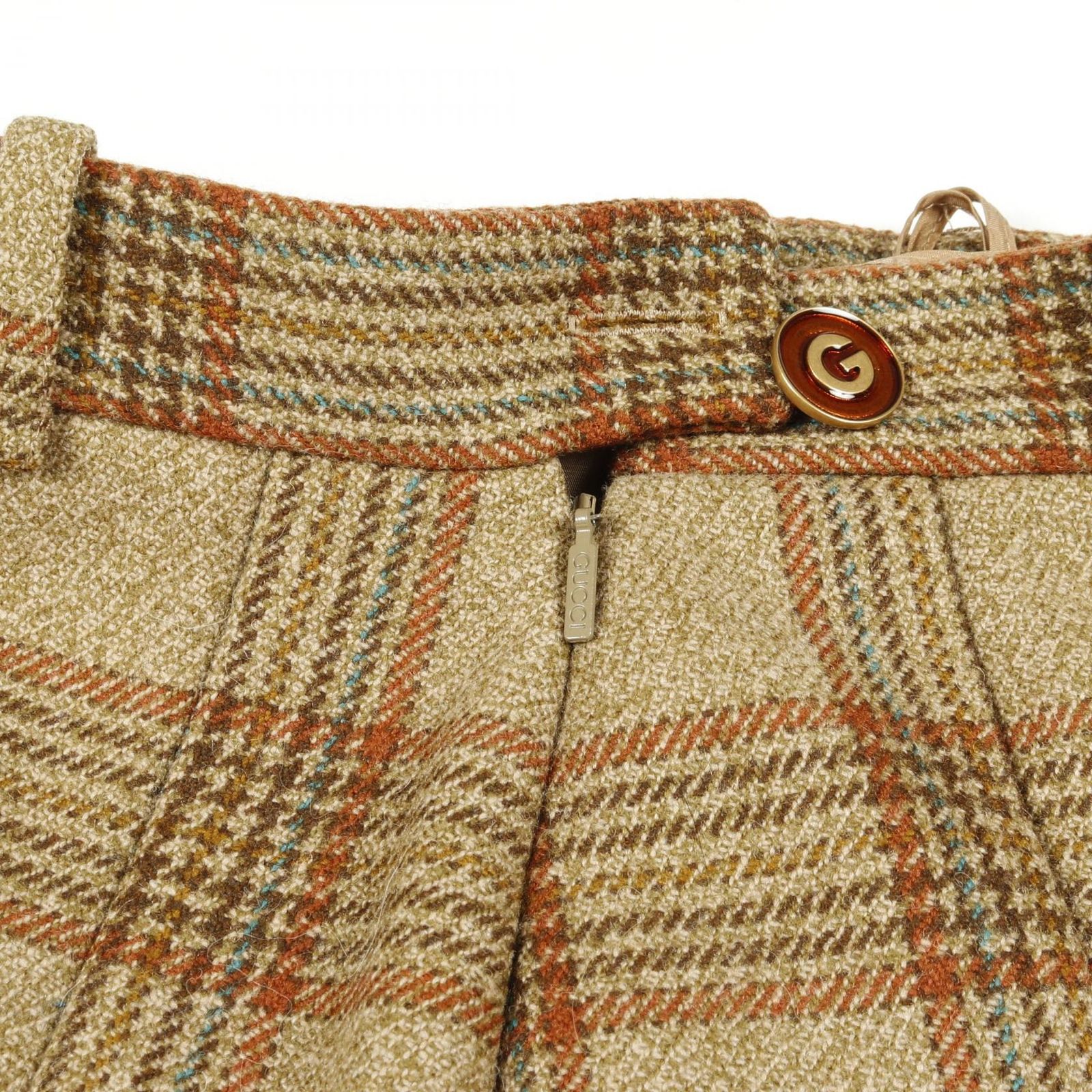 グッチ GUCCI スカート プリーツ ウール チェックスカート レディース Used A SIROKUMA-CORPORATION_COM