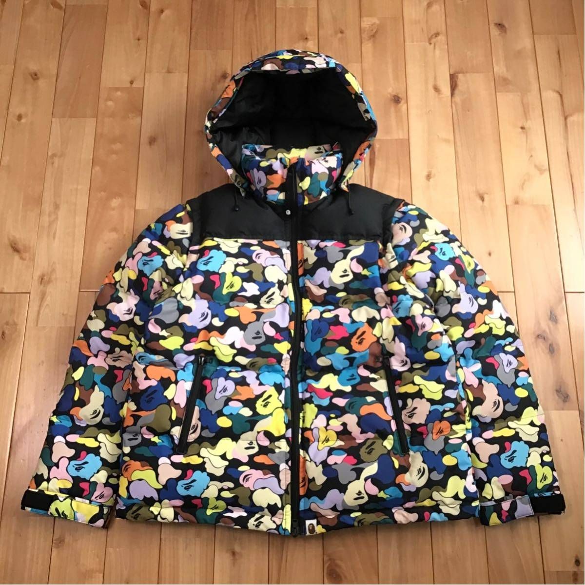 DETACHABLE ３WAY DOWN JACKET Lサイズ a bathing ape BAPE multi camo vest エイプ ベイプ  アベイシングエイプ ダウンジャケット