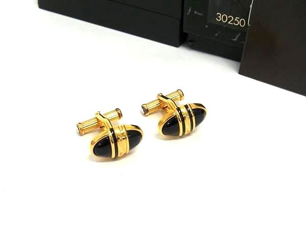 MONT BLANC モンブラン カフスボタン カフリンクス アクセサリー メンズ ブラック系×ゴールド系 FI5693