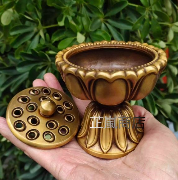 銅 細工 茶道具 香道具 宝蓮灯の薫製香炉 工芸品 美術品 置物