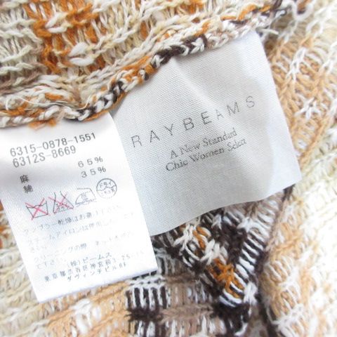 The Way of Chic Ray BEAMS オルテガ柄 カーディガン レイビームス Ray Beams オルテガ柄 ドルマン サマーニット