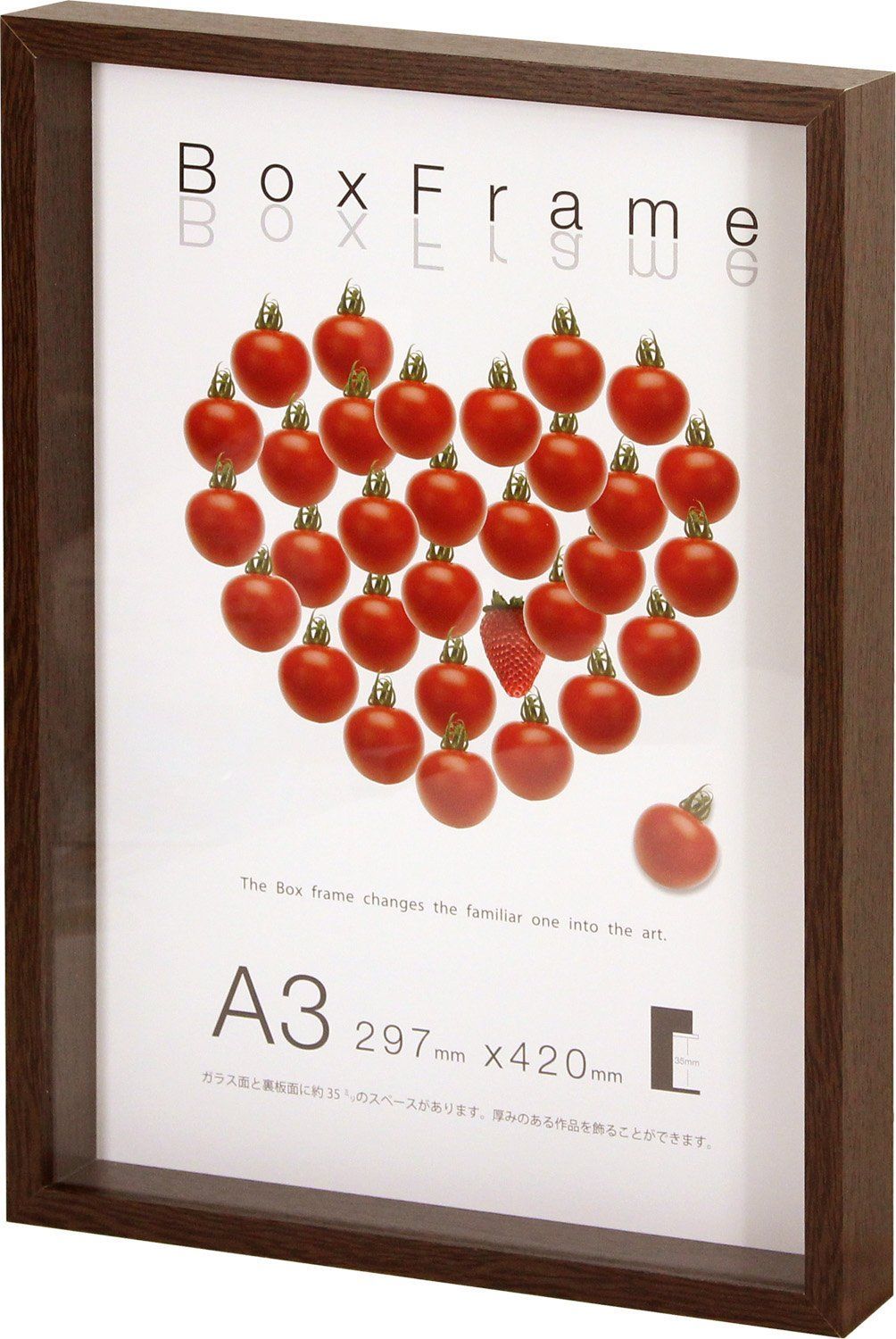A3_ダークブラウン イワタ 額縁 ボックスフレーム A3 木製 ダークブラウン MB-245DBR-A3