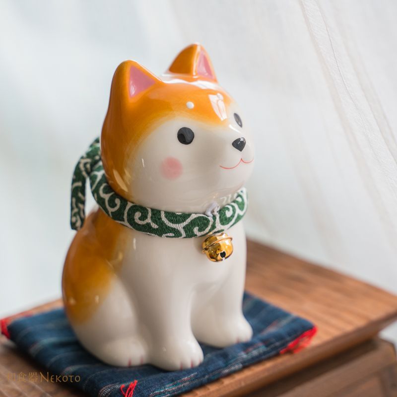 薬師窯 柴犬（大） 置物 陶器/ わんこ日和お座り柴犬(大)縁起物 雑貨 インテリア ギフト プレゼント かわいい おしゃれ 新築祝い 結婚祝い お祝い 母の日 父の日 敬老の日 記念品