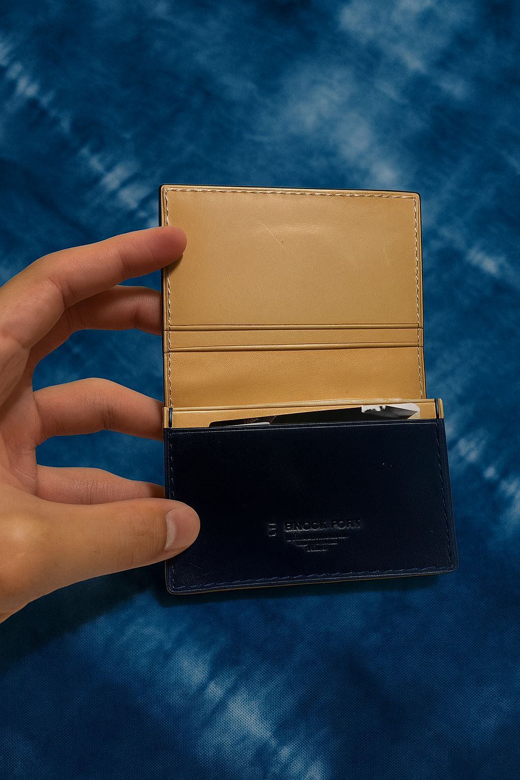 改良版入荷！ 藍染レザー ペイズリー カードケース ZYS194 開発する