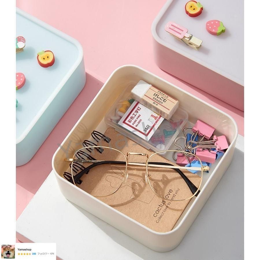 インナーボックス 3個セット 収納ケース 小物入れ 蓋 フタ付き 大容量 防水 防塵 積み重ね スクエア 卓上 引き出し 整理整頓