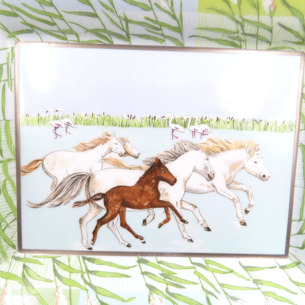 HERMÈS 馬のイラスト 灰皿 HERMES - 【HERMES】エルメス アッシュトレイ 灰皿 馬柄 陶器