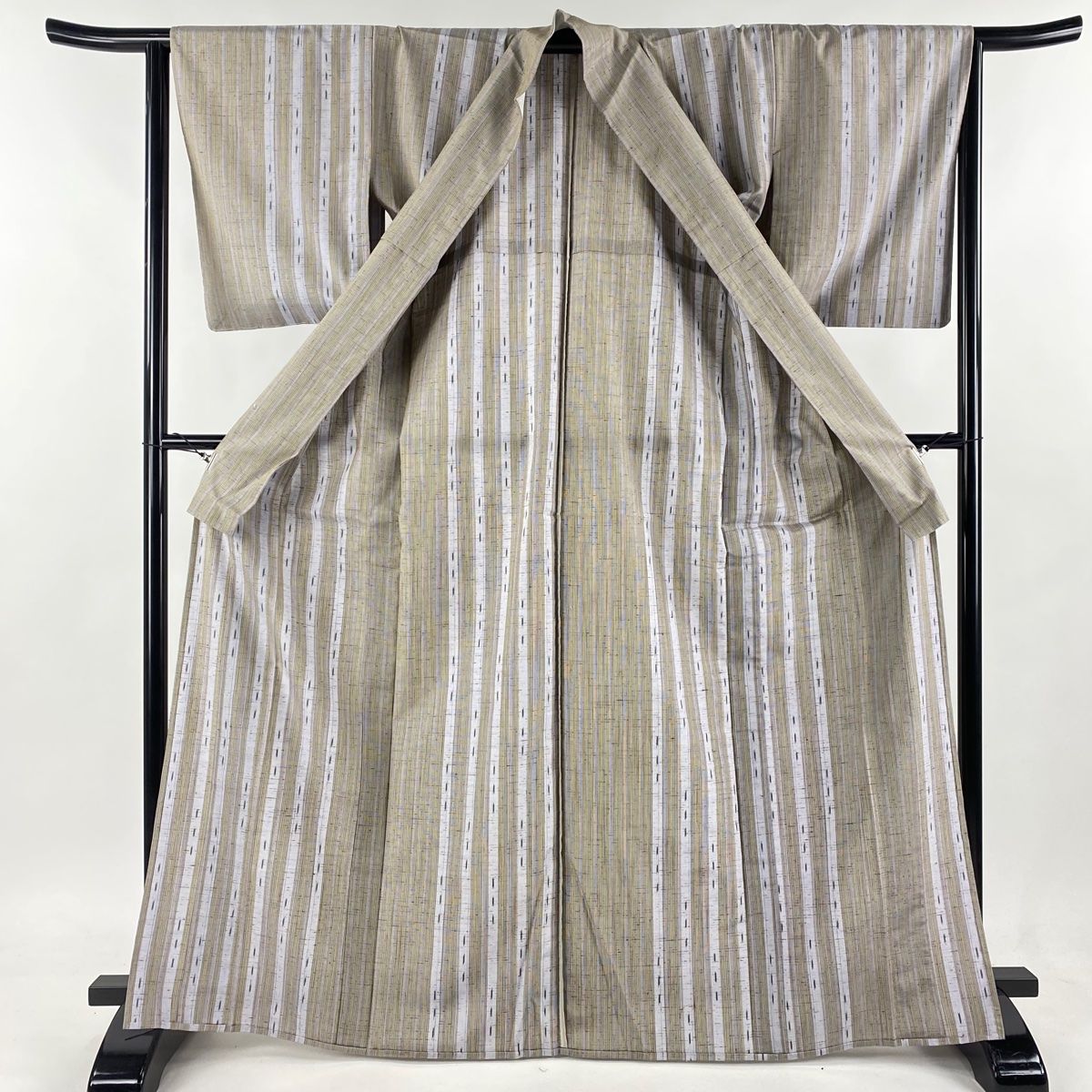 ★専用★美品 小紋 くすみグリーン 篠笛 身丈157.0cm 裄丈66.0cm 江戸小紋 身丈155cm 裄丈64.5cm 正絹 秀品