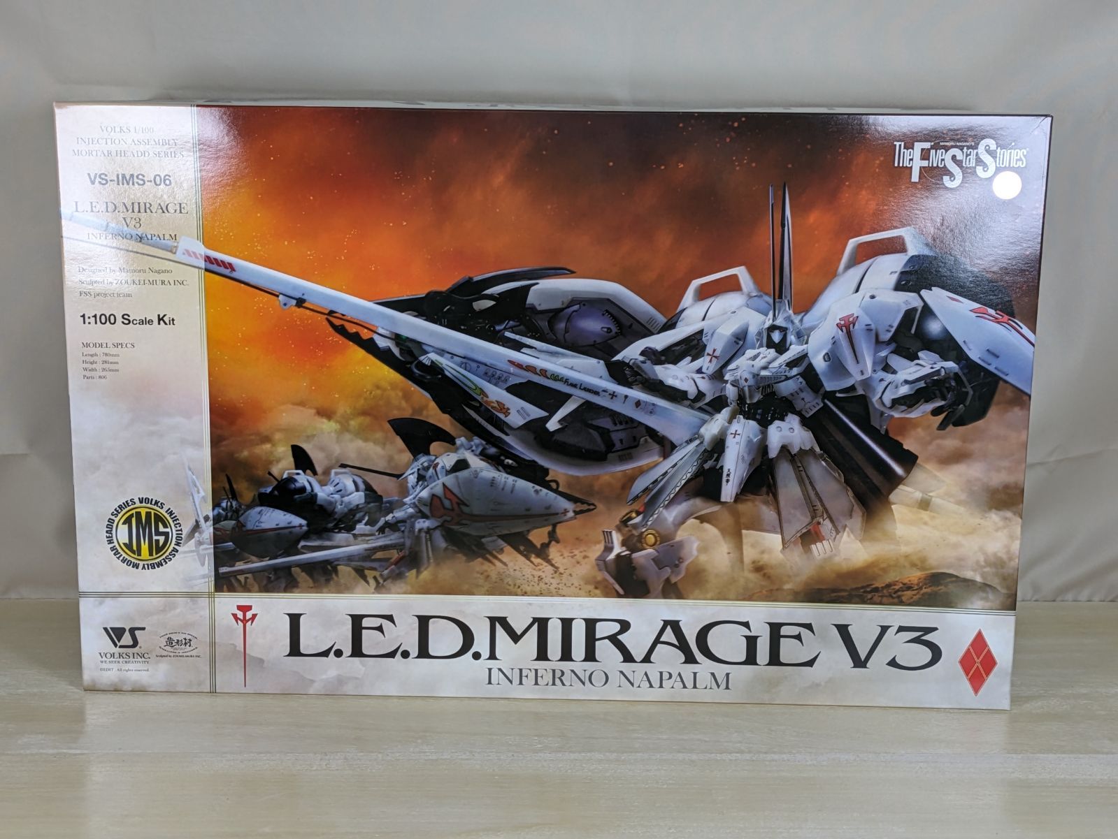 大野42-2-0904 1 100 L.E.D.ミラージュ V 3 ファイブスター物語 インジェクション アッセンブリー モーターヘッドシリーズ