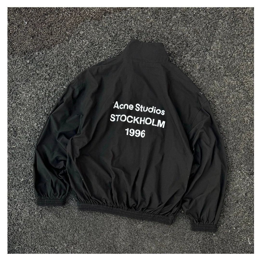 ジャケット・アウター ACNE STUDIOS 23AW pull over jacket Acne Studios 23AW ロゴジッパージャケット ブラック - ジャケット