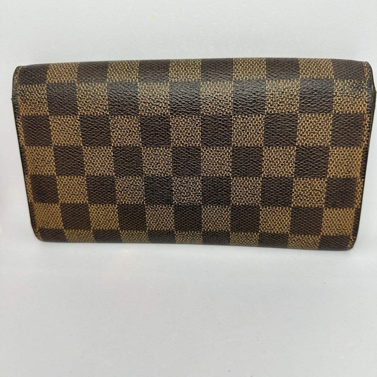 LOUIS VUITTON(ルイヴィトン) 長財布 ダミエ ポシェットポルトモネクレディ N61724 エベヌ イニシャル刻印 ダミエキャンバス