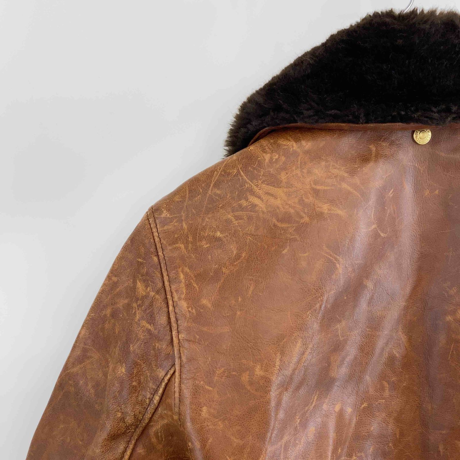 Schott N.Y.Cショット メンズ レザージャケット U63 襟ボア ライダース