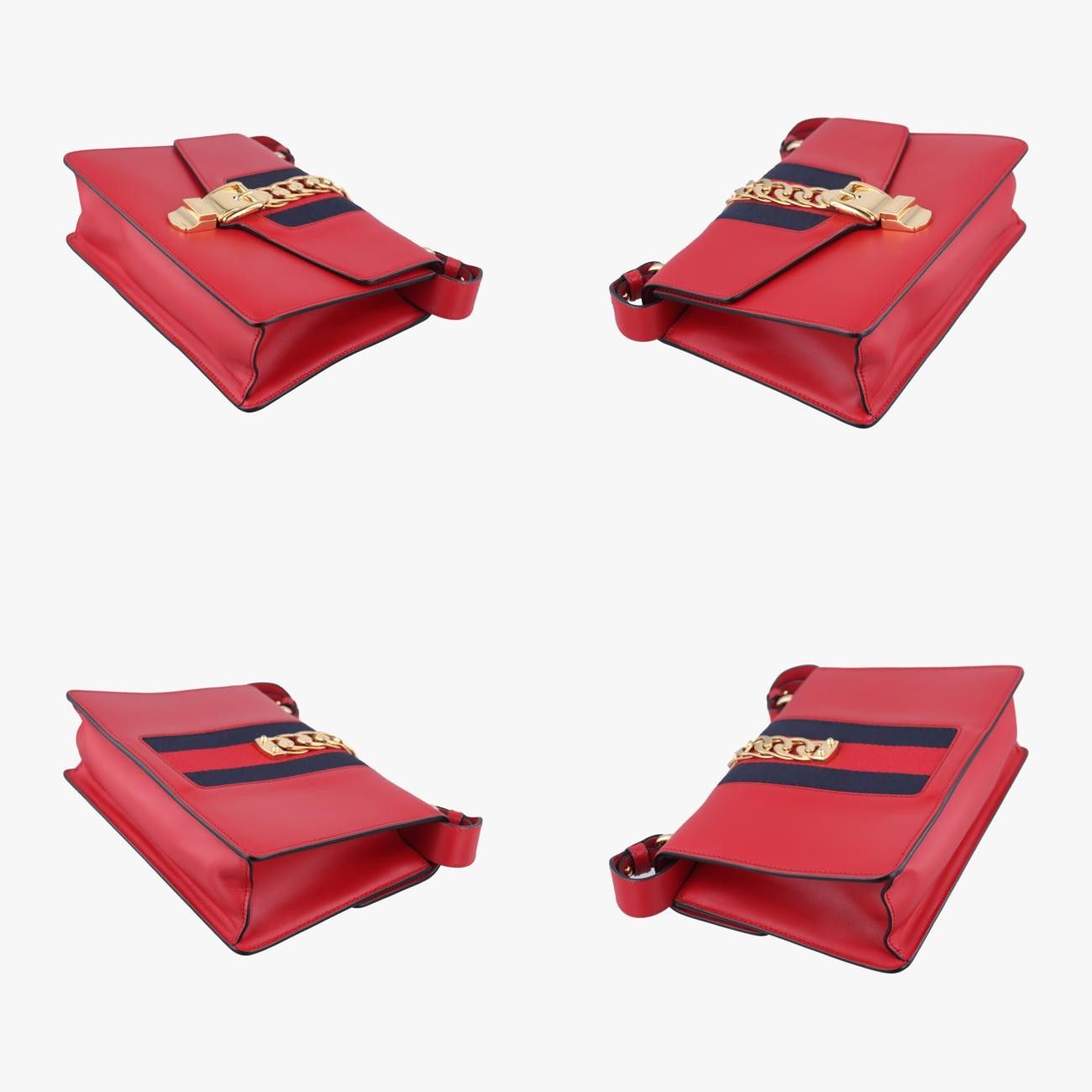 グッチGucciシルヴィレッド×ネイビーレザー421882I026083515