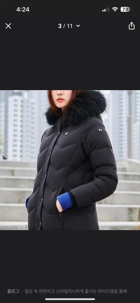 90 広角 キム サラン ロングダウン グース ダウン