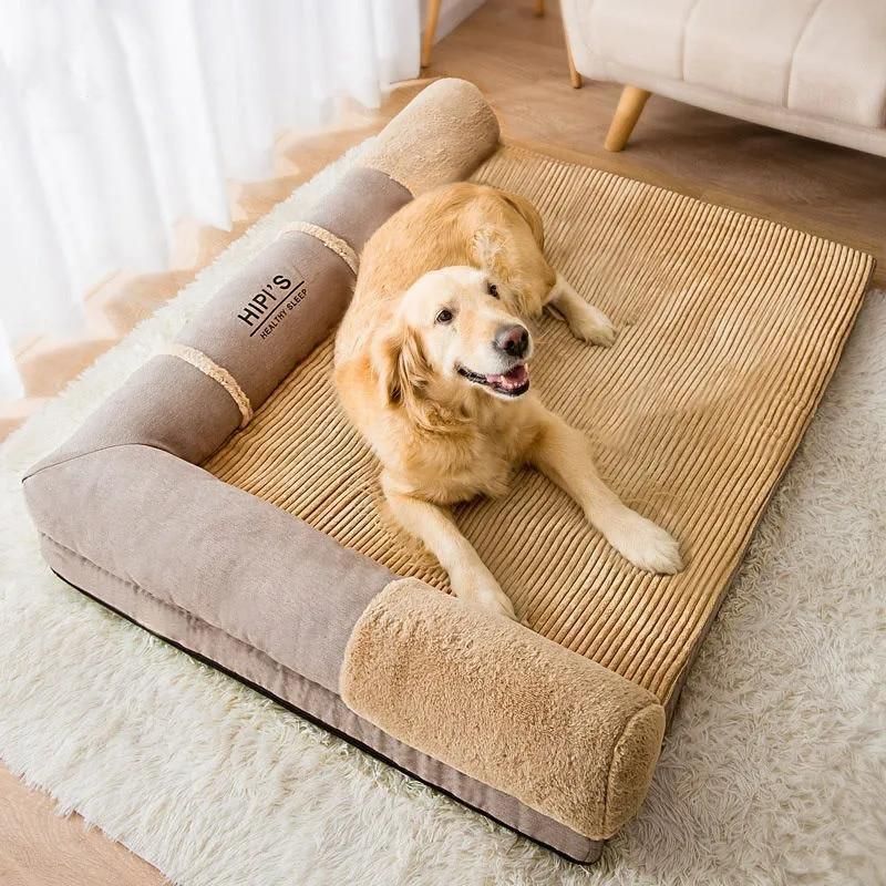 ペットベッド ペットソファー ペットクッション 寒さ対策 高齢犬 子犬 猫 多頭飼い 取り外せるカバー 滑り止め 中大型犬 洗える ペット用ベッド ぐっすり眠る