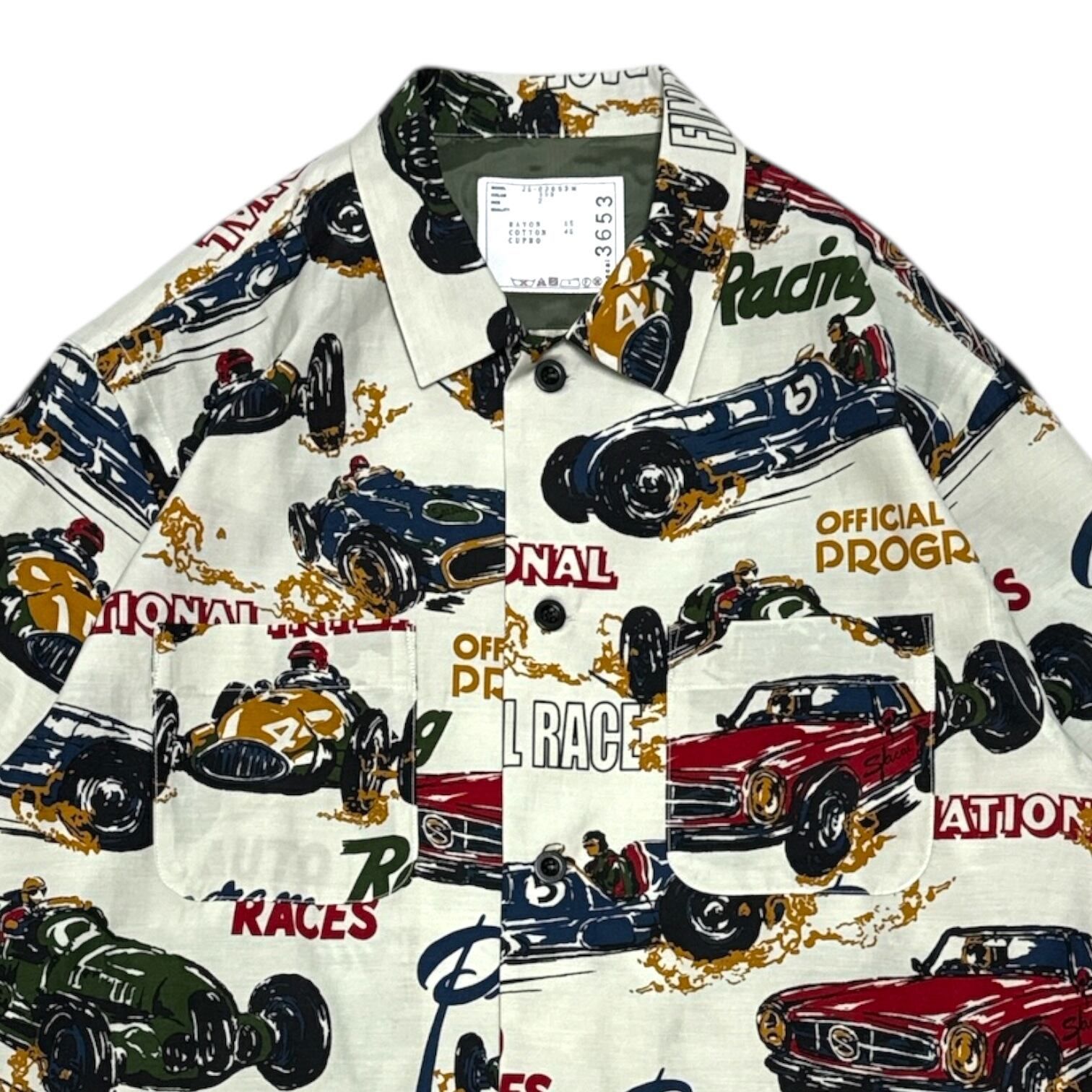 トップス SACAI 25SS Car Race Print Knit Blouson トップス SACAI 25SS Car Race Print Knit Blouson Car Race