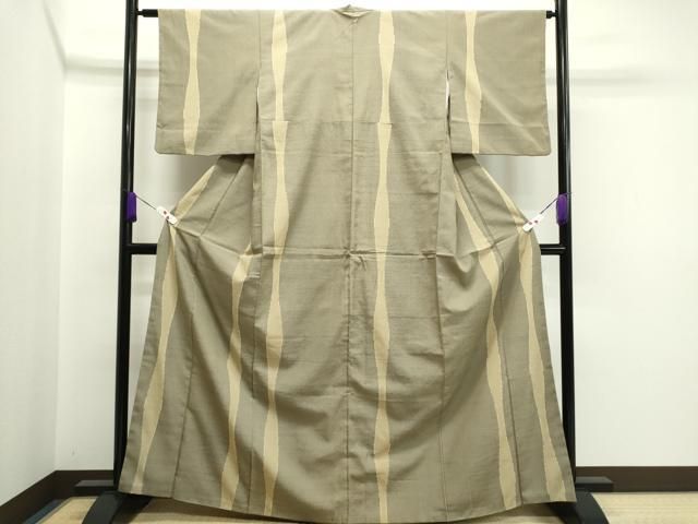 平和屋着物□極上 本塩沢 110亀甲 エ霞文様 逸品 CZAA3033s5