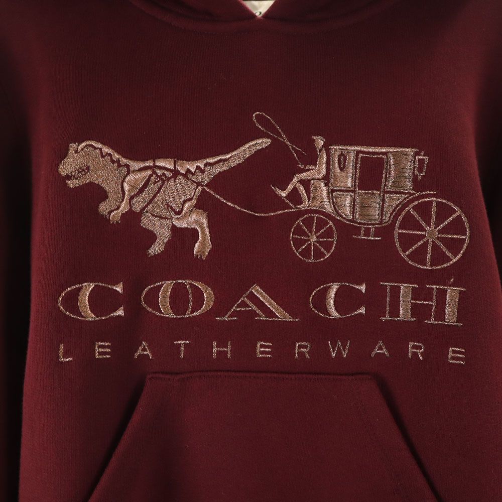 コーチ 長袖 スウェット パーカー XS COACH レディース コーチ 長袖 スウェット パーカー XS ボルドー COACH レディース