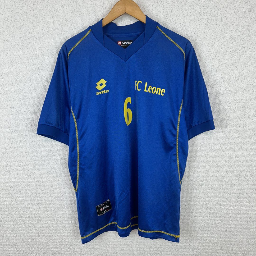 ゲームシャツ　サッカー　フットサル　ロット　Lotto   上下セット ロット lotto ゲームシャツ メンズ サッカー フットサル ブルー Mサイズ スポーツ ランニング