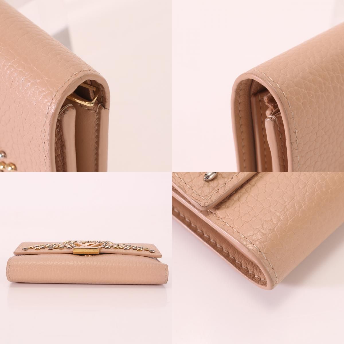 □美品 ルイヴィトン ポルトフォイユ カプシーヌ コンパクト スタッズ 