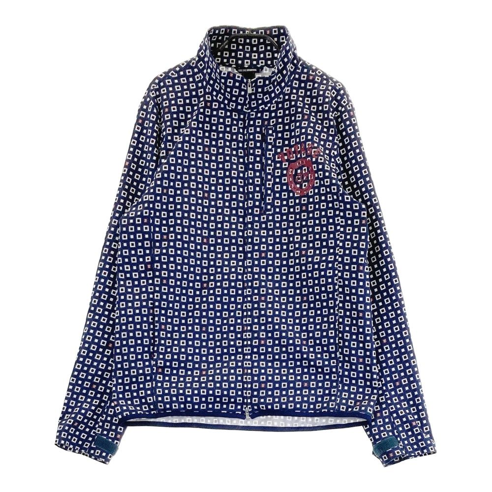 サイズ：2 ZOY ゾーイ ジップジャケット 総柄 ネイビー系