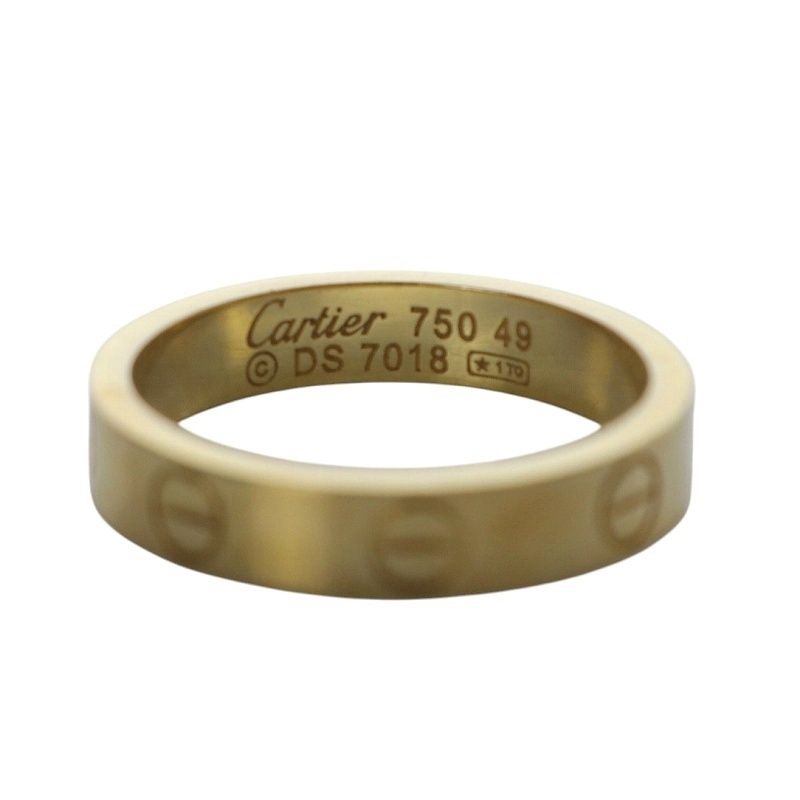 カルティエ Cartier ミニ ラブリング 指輪 K18 YG 750 #49 9号