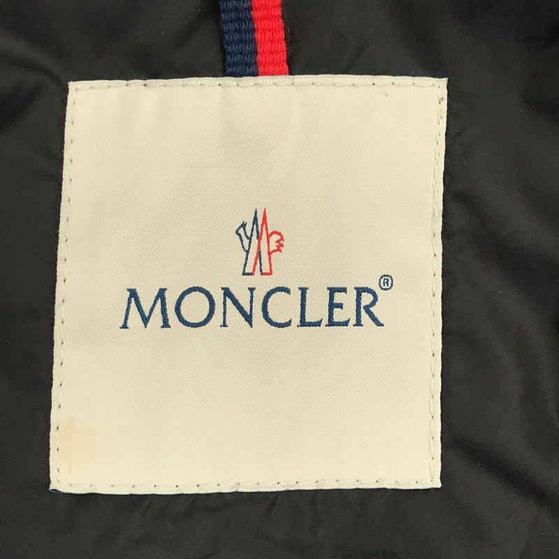 MONCLER / モンクレール | VANOISE ヴァノアーズ 黒ワッペン ウール フルジップ ダウンジャケット フーディ | 0 | グレー | メンズ