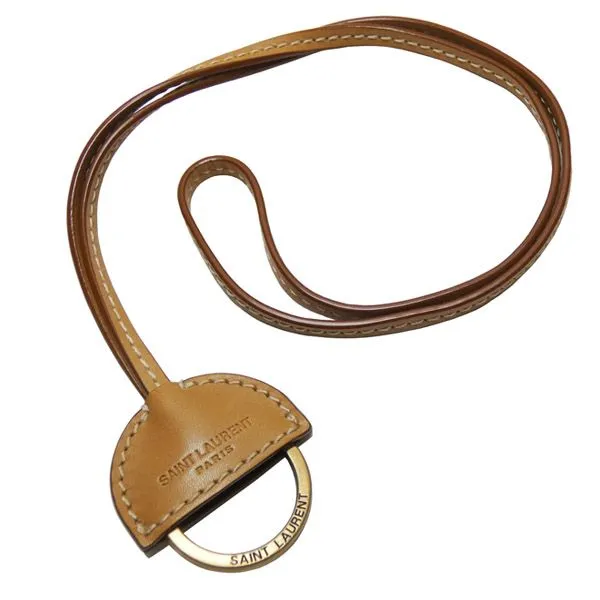 SAINT LAURENT 赤 シールド型 キーホルダー ysl091122003_2.jpg