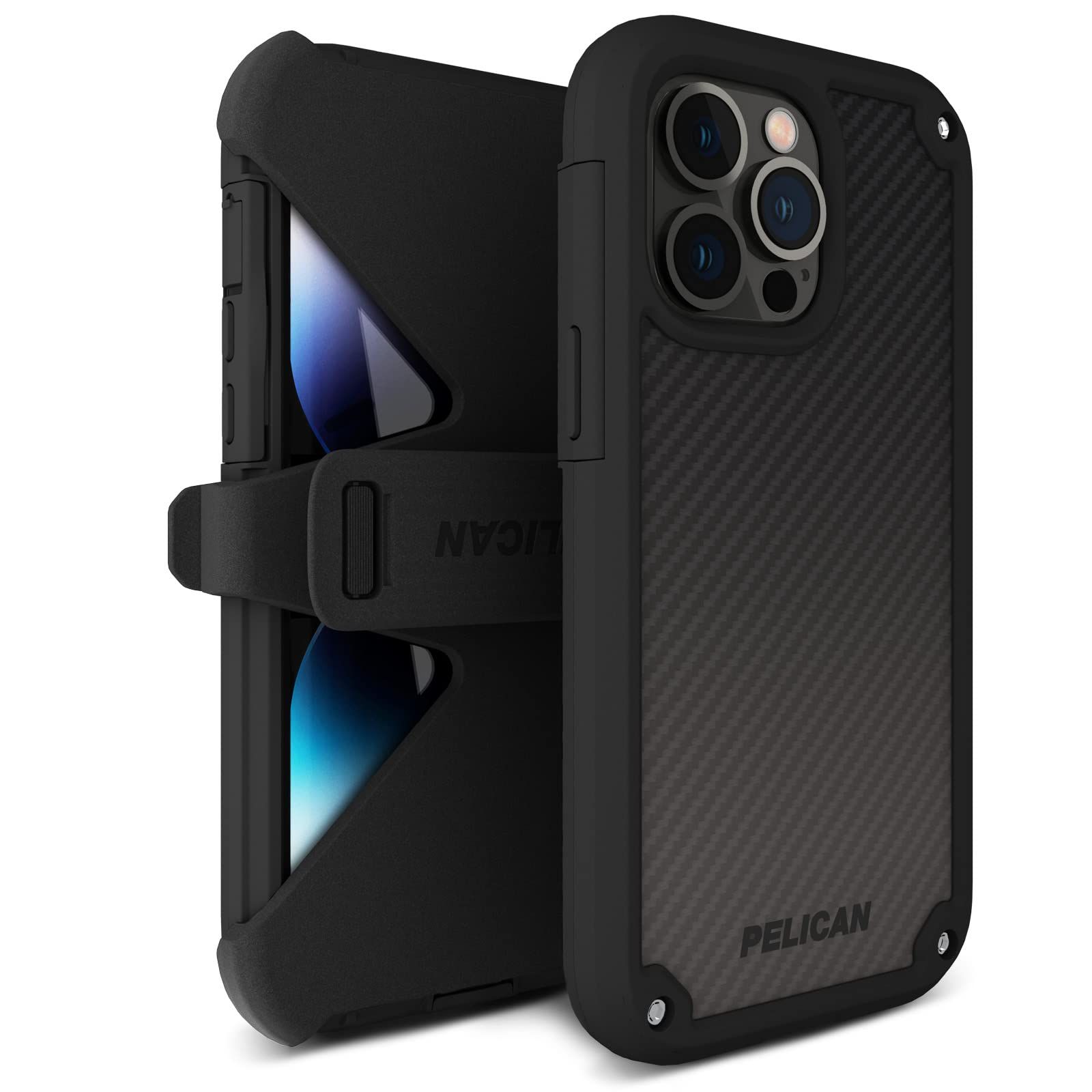 【Pelican】 iPhone 14 Pro Max 用 ハイブリッド ケース [抗菌・米軍MIL規格 落下テスト6.4mクリア] シールド ケブラー Shield - K [Shield Kevlar - MagSafe] [iPhone14ProMax]