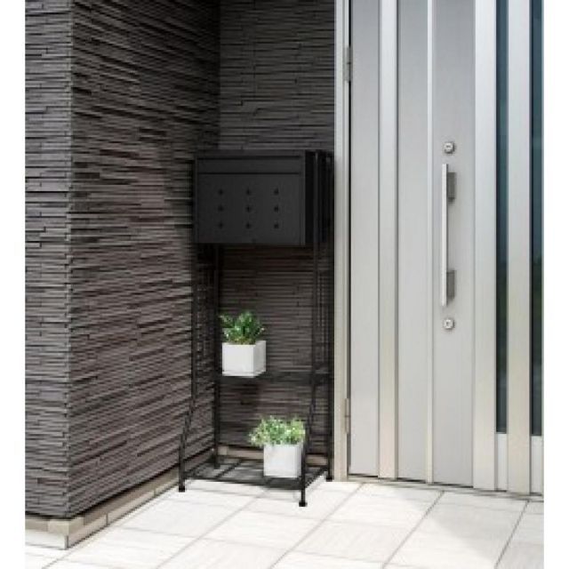 大型ポストスタンド モダン マットブラック OPS-02MD MBK グリーンライフ ポスト 郵便ポスト 郵便受け 新聞受け 郵便 メール便 新聞 朝刊 夕刊