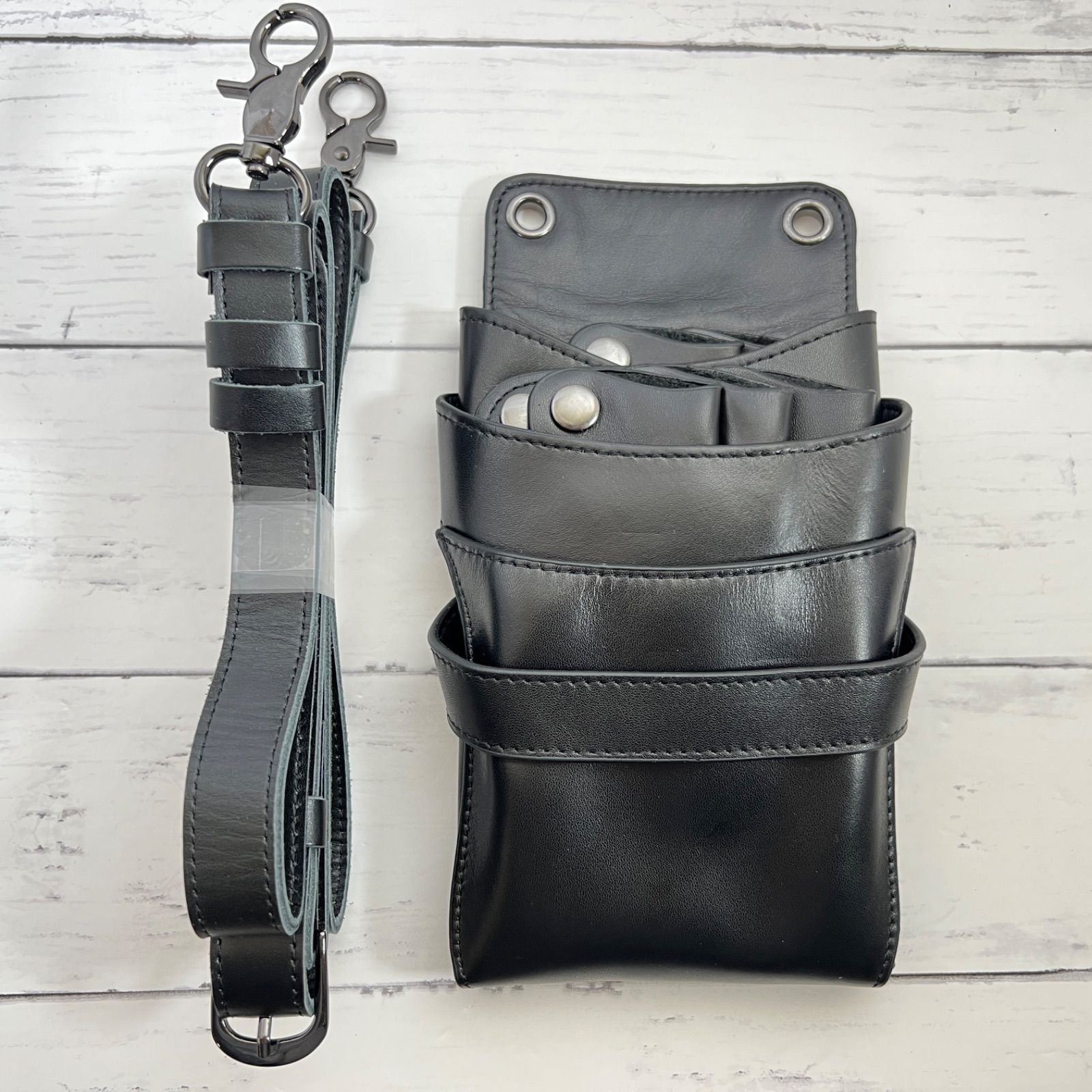 ⭐️美品⭐️アーツアンドサイエンス2連がま口財布ポーチブラックレザー