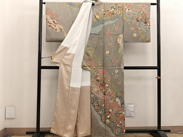 平和屋着物▽名門・上野家 上野街子 清染居 訪問着 単