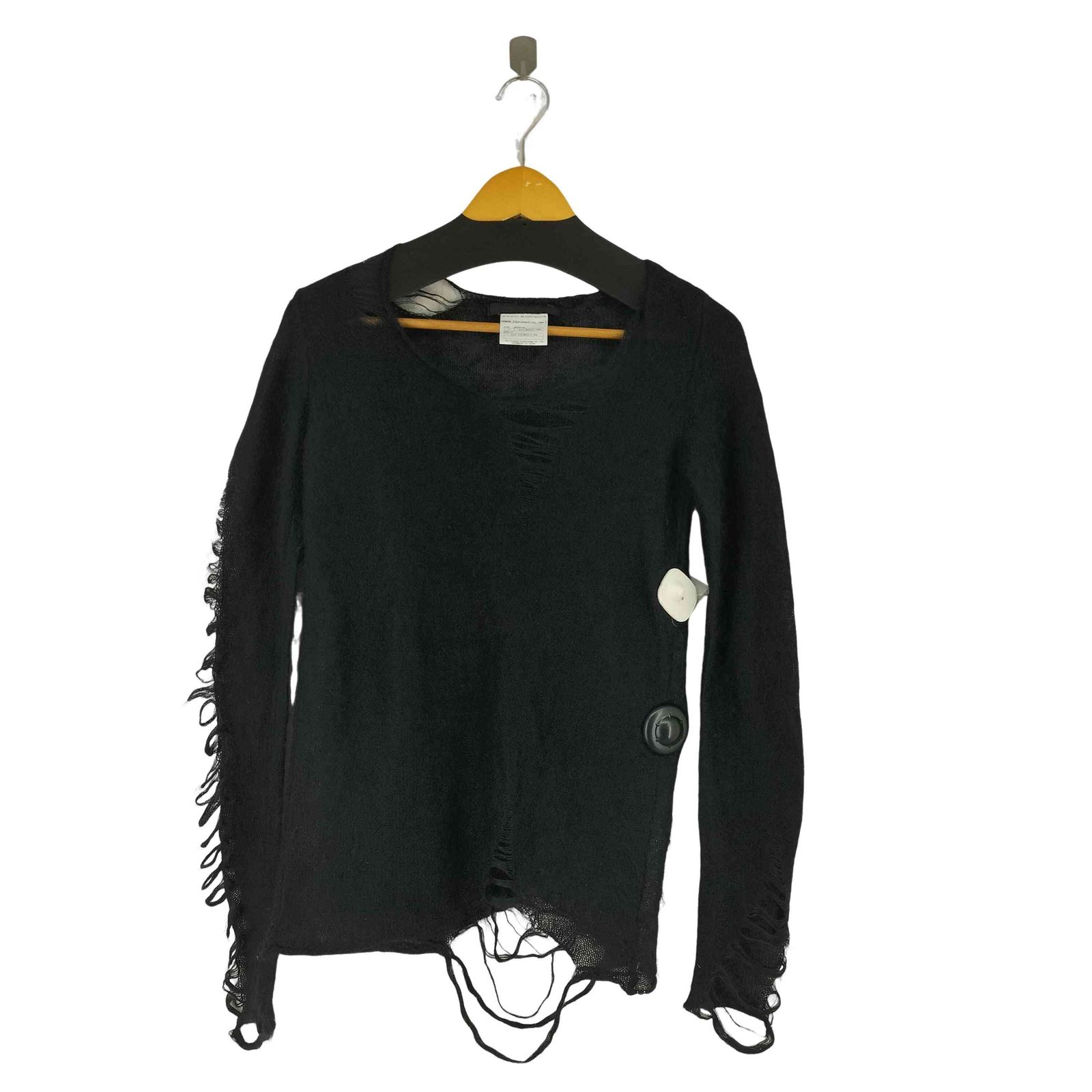 セブンユリウス _7 JULIUS 09AW SILK MOHAIR YARN ダメージ加工ニット メンズ JPN：1 