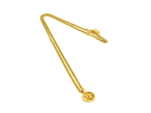 美品■クリスチャンディオール　サークルディオール　ゴールドネックレス　クリスタル 美品 Christian Dior クリスチャンディオール ネックレス