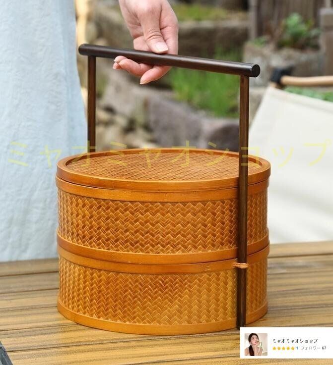 提籃籠 收納籃 茶道具籠 茶具 竹細工 收納 竹工芸 竹かごだけです 新入荷☆美品竹工芸 提籃籠 收納盒 茶道具籠 茶具 竹細工 - メルカリ