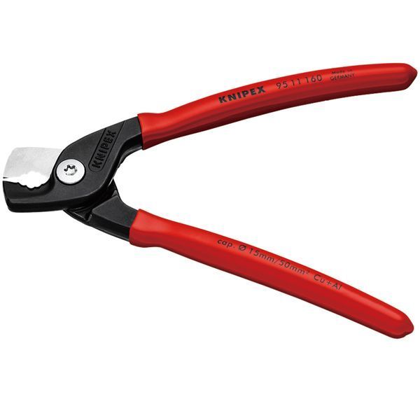KNIPEX クニペックス ケーブルカッター ステップカット プラスチックコーティング 全長160mm 9511-160