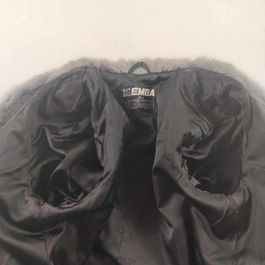染めミンク MINK サファイア コート EMBA ファー 紫 グレー 本