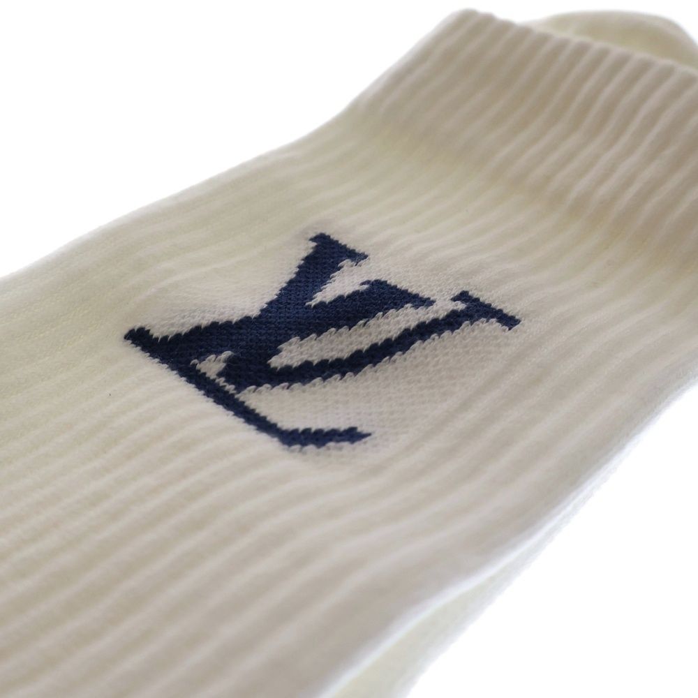 LOUIS VUITTON ソックス・オンリーIV ホワイト　靴下 LOUIS VUITTON (ルイヴィトン) ソックス・オンリー LV ロゴ 靴下