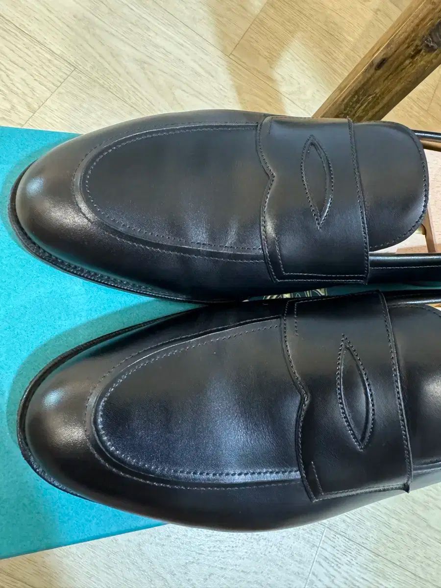 エドワードグリーン 紺色スエードローファー サイズ9.5 エドワード