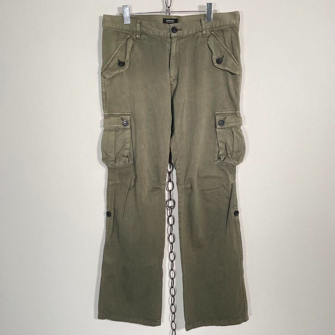 00s BURBERRY BLACK LABEL 2way 6ポケカーゴパンツ カーキ Y2K サイズ